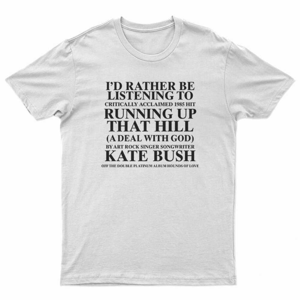 NWT Kate Bush 'Running Up That Hill' Cotton Tee Size M (Fits S/M)